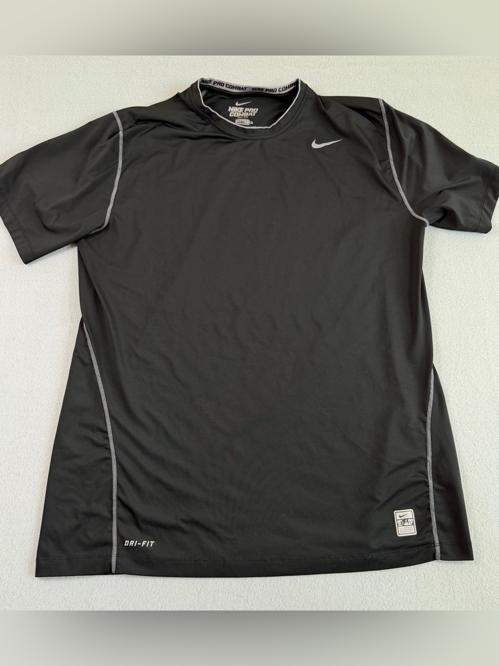 Nike Pro Combat Men's 2XL Black Fitted Compression Dri-Fit Training Shirt